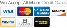 We accept the following credit cards